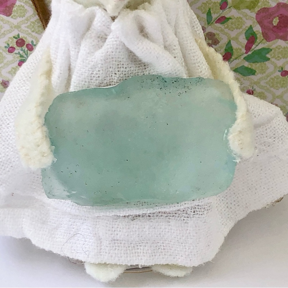 Seaglass beach felt mouse art doll hand-sewn cottage coast seaside collector - Picture 2 of 9
